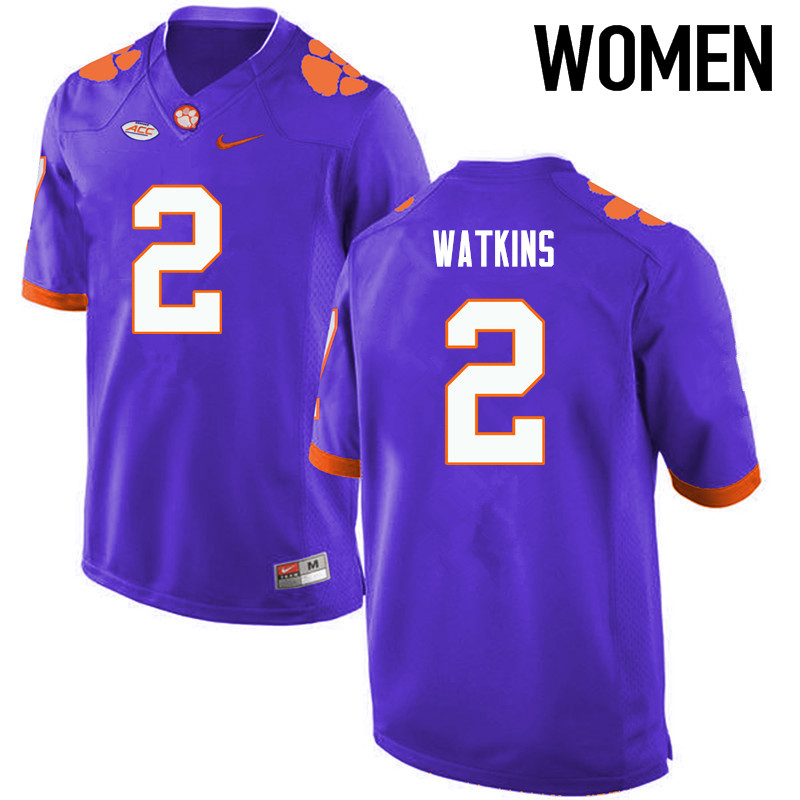 Women Clemson Tigers #2 Sammy Watkins College Football Jerseys-Purple